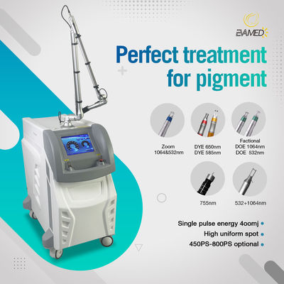 macchina del laser di picosecondo del salone di 1064nm 532nm per il trattamento di problema delle lesioni della pigmentazione della pelle